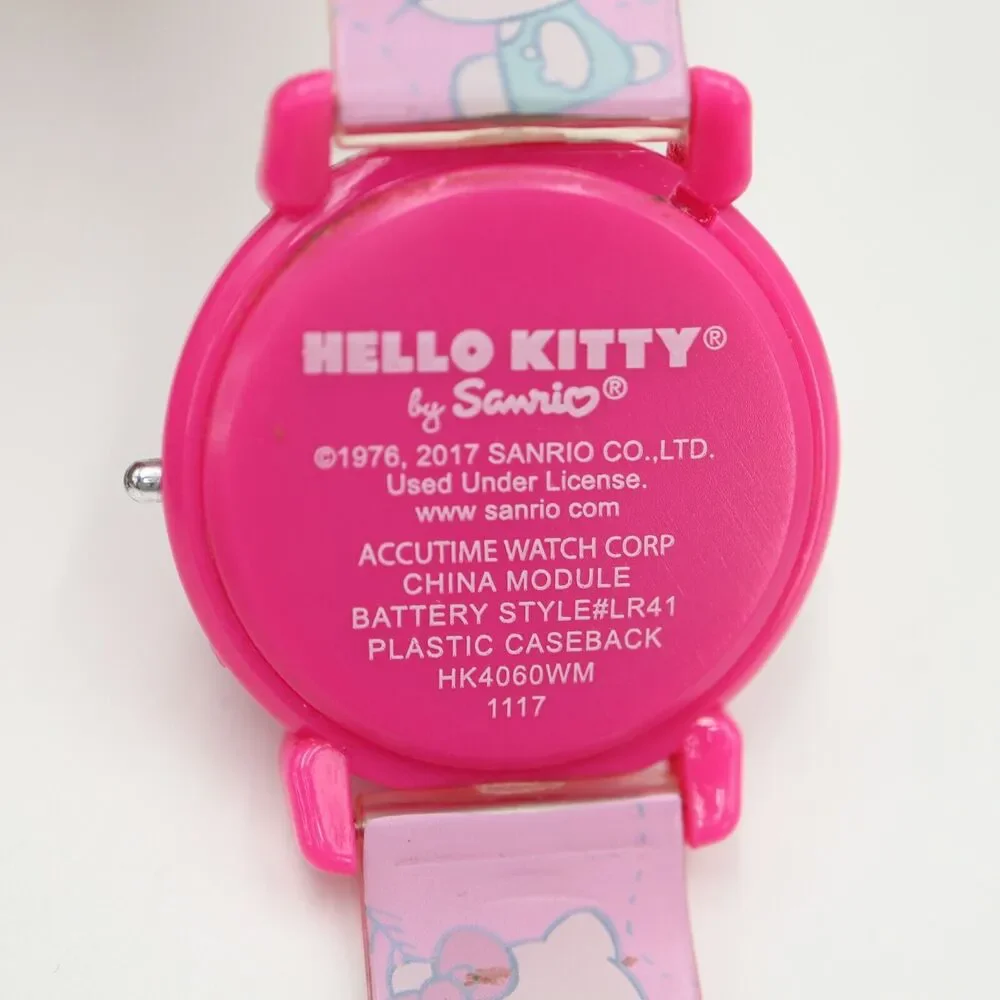 2 Hello Kitty Digital Watches Pair Sanrio Kids Pink Hearts with New Batteries